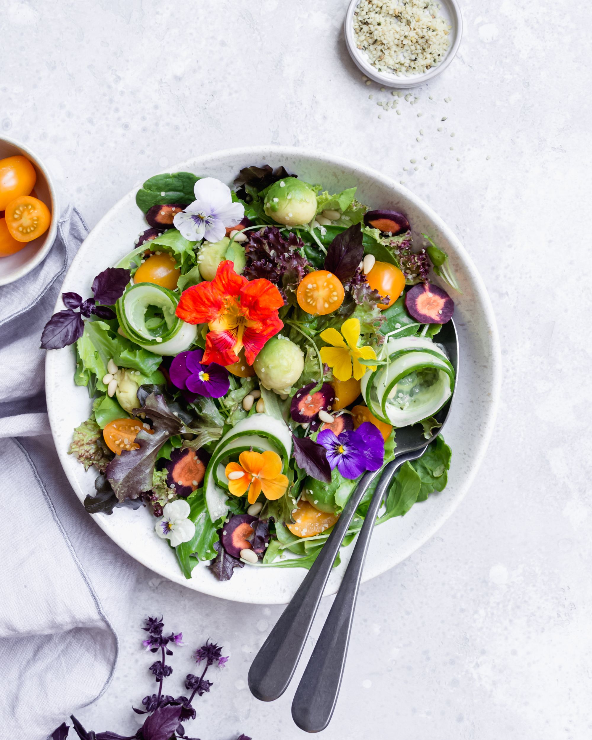 Salade florale // Breakfast & Bowls Photographe culinaire